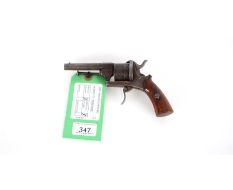 A six shot pin fire revolver in 7mm Cal. Action AF
