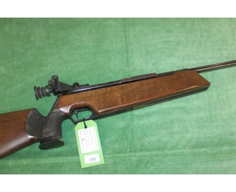 A Feinwerkbau 300S .177 Cal. recoiless air rifle Ser. No. 115325 complete with original diopter target sights. A true classic
