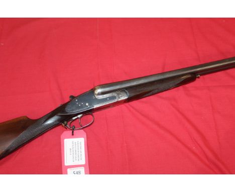A 12 bore side lock ejector shotgun by Basque with 27¾" barrels. In overall good and clean condition including the bores. Ser