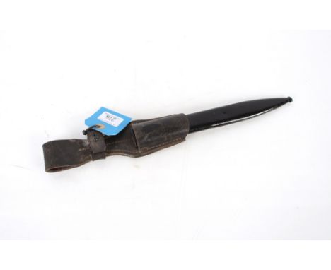A Third Reich era K98 bayonet scabbard with maker marked leather frog dated 1941.&nbsp;This item can only be purchased by som