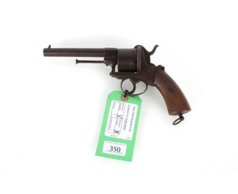 A good military pattern six shot pin fire revolver in 11mm Cal. with single and double action working