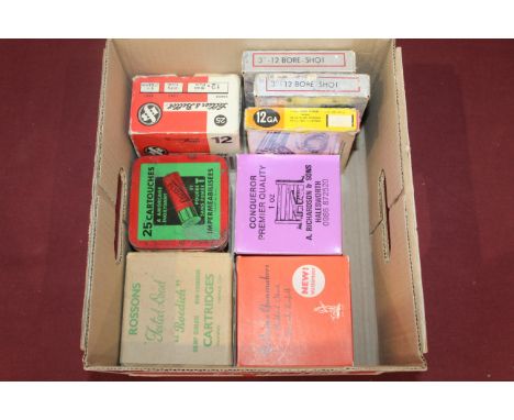 155 various boxed 12 bore cartridges. This item can only be purchased by someone with a current valid shotgun certificate or 