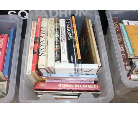 A box of firearm related books