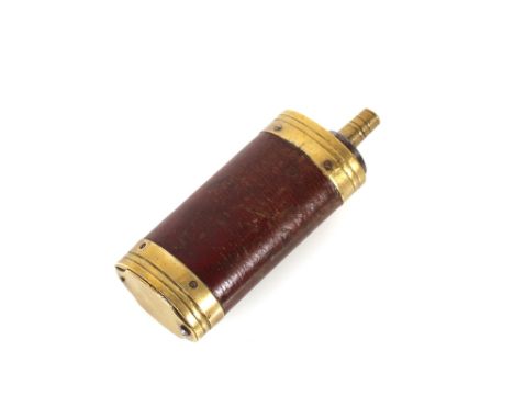A scarce three way powder flask, being a fine quality example