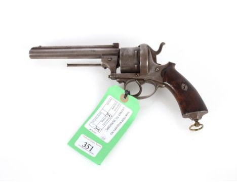 A military pattern six shot pin fire revolver in 11mm Cal. Action AF