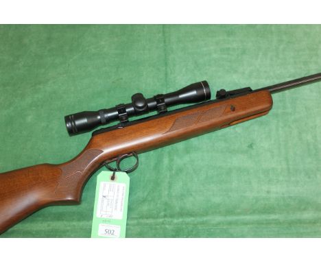 A B.S.A. .22 Cal. Supersport SE air rifle with S.M.K. 4x32 scope fitted, in overall very good condition. As a post 1939 air w
