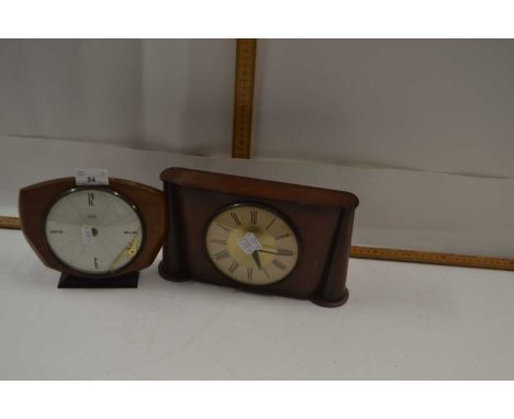Two retro Smiths mantel clocks