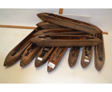 Collection of vintage loom shuttles