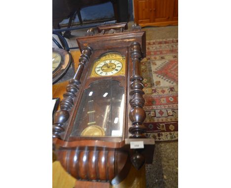 Late 19th Century Vienna style wall clock bearing mark for Hughes &amp; Bailey, Retailers of Sheringham