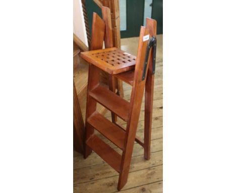 A modern mahogany step ladder