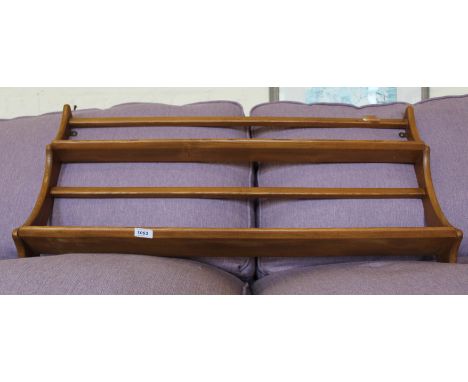 Ercol style teak hanging shelves