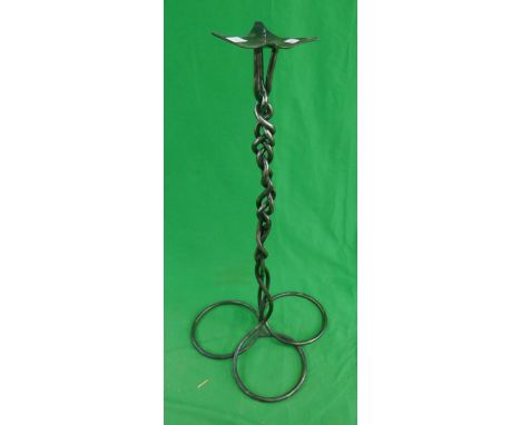 Large twisted iron candle stick 