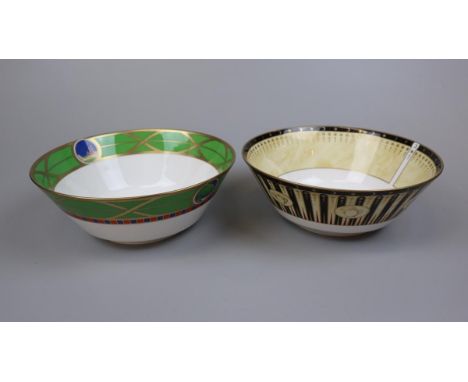 2 Royal Worcester anniversary bowls 'Lazy Days' and 'Celebration' 