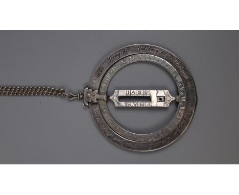 Johan Somer equinoctial sundial pendent on chain