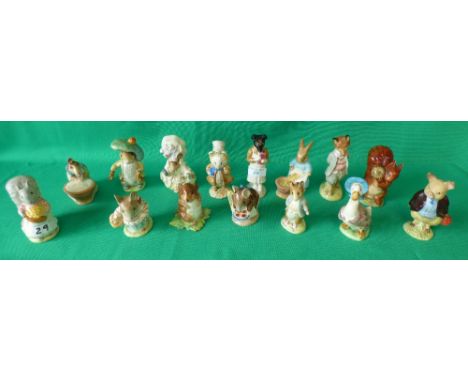 15 mixed Beswick, Beatrix Potter figures, gold back stamp, to include Pickles, Lady Mouse, etc