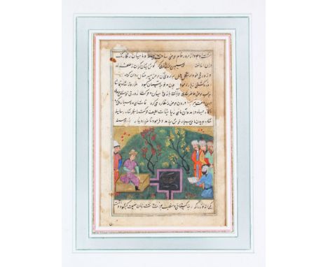AN 18TH CENTURY PERSIAN SAFAVID MANUSCRIPT, 19cm x 13cm.