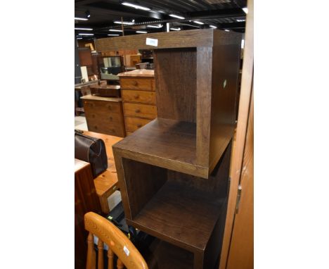 A modern laminate modular type shelf unit, height approx 156cm