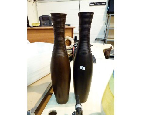 Pair of tall ceramic vases, H: 68 cm