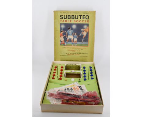 A vintage Subbuteo set with box and acrylic pieces. (complete). 