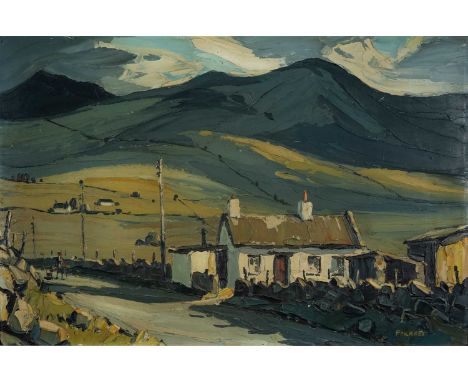‡ EDWIN FORREST (1918-2002) oil on board - entitled verso, 'Welsh Hill Farm Near Nazareth', (sic), signed, 50 x 75cmsProvenan