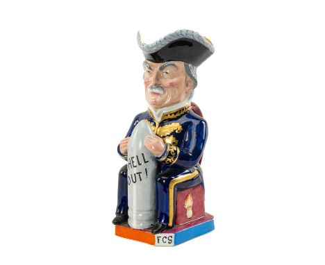 WILKINSON TOBY JUG designed by Sir Francis Carruthers Gould depicting the Right Honourable David Lloyd George holding a shell