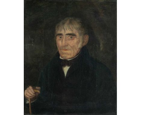 HUGH HUGHES (Welsh 1790–1863) oil on canvas - circa 1812 half-portrait of William Williams, probably the artist's maternal un