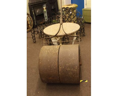Victorian garden roller.