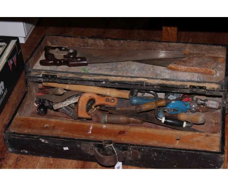 Engineers tool box with tools.