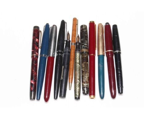 Collection of twelve vintage pens.