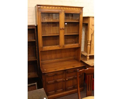 Ercol golden dawn display cabinet, 196cm by 98cm.