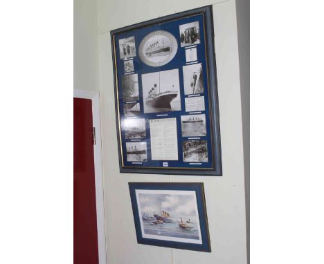 Framed Titanic History of Events and limited edition print (2).