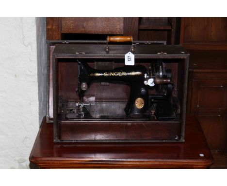 Vintage Singer hand sewing machine.