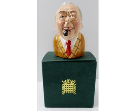 FROM THE ESTATE OF THE LATE BARONESS LADY FALKENDER A "BAIRSTOW" LIMITED EDITION CERAMIC HAROLD WILSON CHARACTER JUG no. 707 