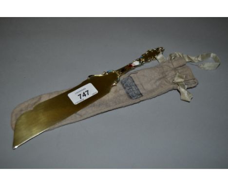 American Gorham silver gilt enamel decorated ice cream server