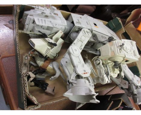 Quantity of vintage Star Wars vehicles including an AT Walker,  Chicken Walker etc.