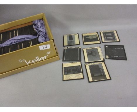 Box containing a quantity of various lantern slides, mainly images of antique furniture, paintings and effects etc.