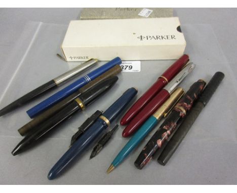 Collection of twelve various vintage fountain pens CONDITION REPORT No cracks as I can see and nibs also seem fine, just a li