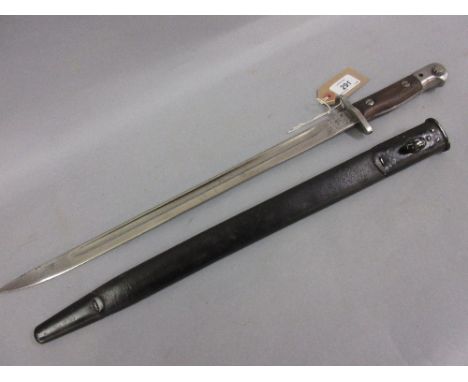 Wilkinson World War I bayonet with leather scabbard