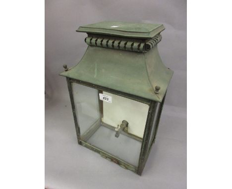 Green toleware gas wall  light