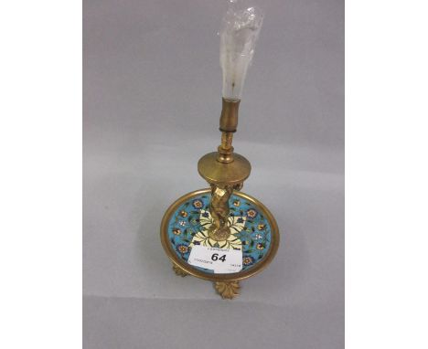 19th Century French champleve enamel decorated ormolu epergne (at fault)
