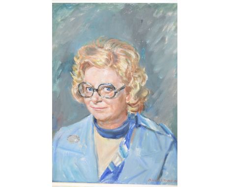 Bernard Hailstone, oil on canvas, portrait of a lady, signed and dated '76, 20ins x 16ins approximately