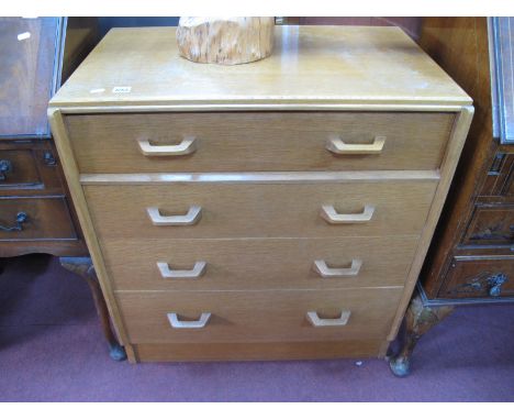 E. Gomme For G. Plan Light Oak Chest of Four Drawers, 76.5cm wide.