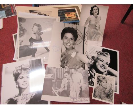 Claudette Colbert Autograph, other autographs, Jane Seymour, Ruby Keeler, Gloria Grahame, Ann Miller, Debbie Reynolds, (unver