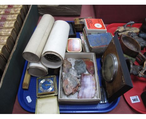 Minerals, playing cards, Sheffield School photographs from the 1950's etc:- One Tray.