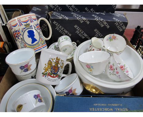 Worcester 'Evesham' Paragon Coffee Ware, Royalty ceramics etc:- One Box.