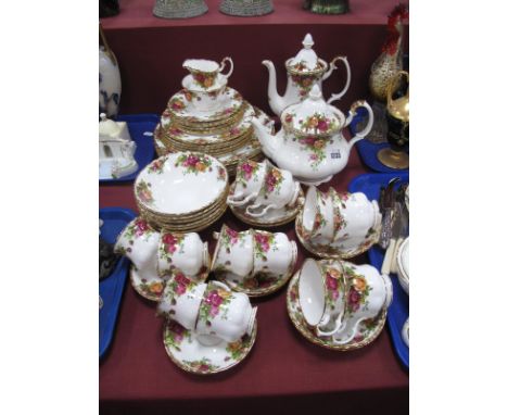 Royal Albert 'Old Country Roses' Table China, of approximately fifty one pieces, all first quality, comprising sugar and crea