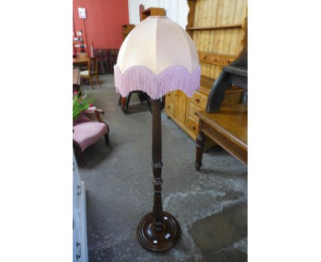 A beech standard lamp 