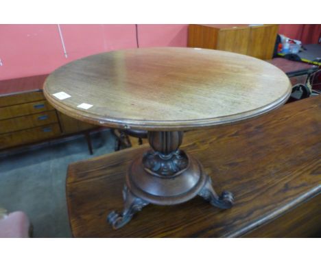 A William IV mahogany circular lamp table 
