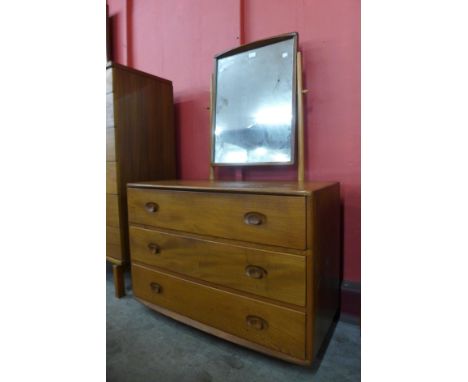 An Ercol Blonde elm dressing chest 