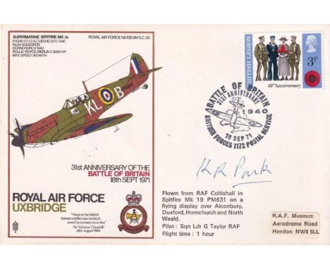 SC30 RAF Uxbridge. Air Chief Marshal Sir Keith Rodney Park Battle of Britain Pilot one of the rarest BOB autographs. 18 Sep 7